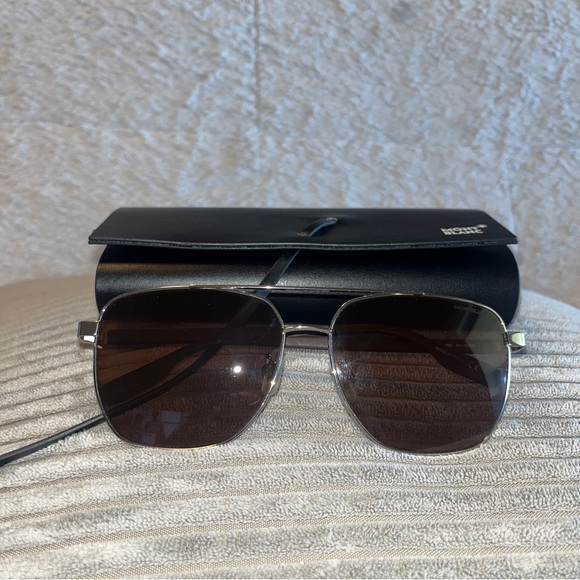 Montblanc MB0184SK 003 Brown /Grey 61-15-145 Sunglasses - Picture 4 of 10
